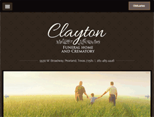 Tablet Screenshot of claytonfuneralhomes.com
